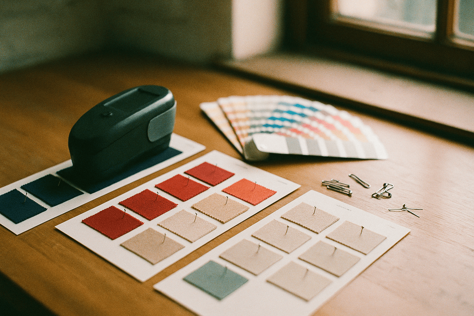 Farvestyring til tekstil: pantone, lab dips og tolerancer