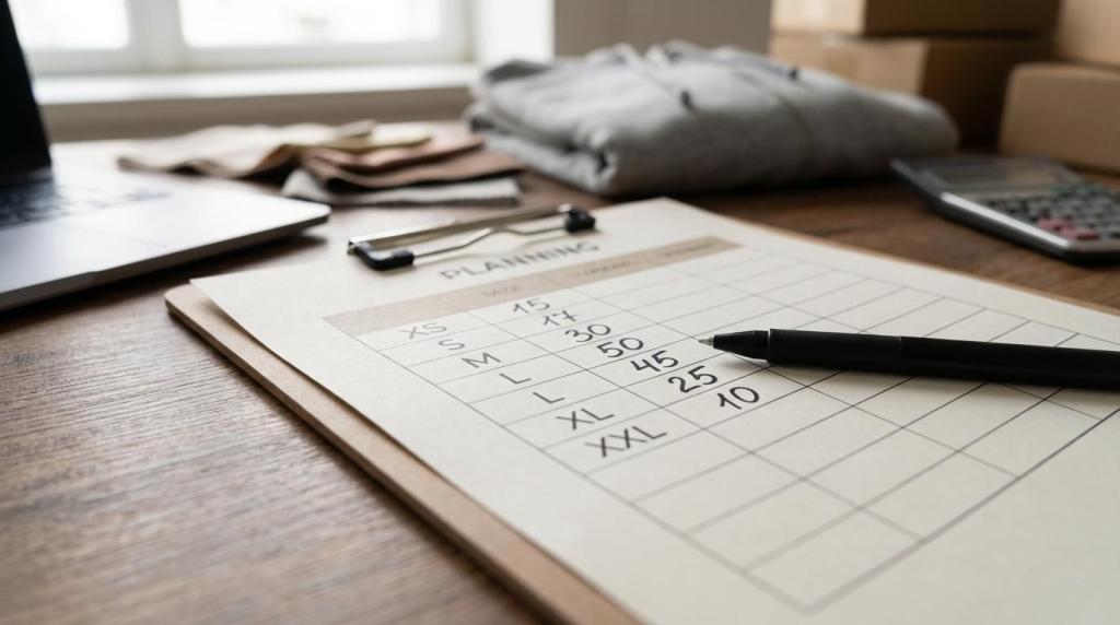 Størrelsesfordeling (size curve): Sådan planlægger du den rigtige mix for din ordre