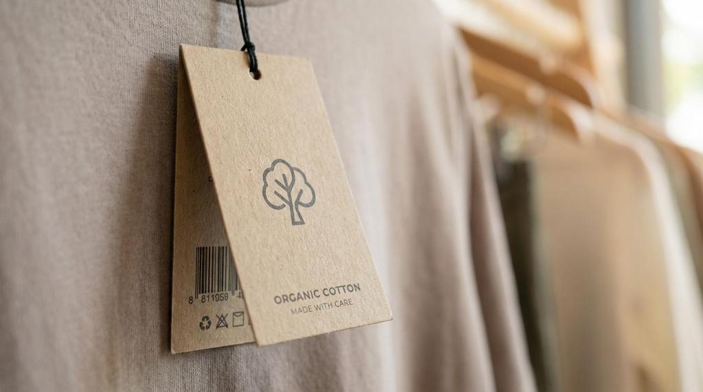 Hangtags og vævede labels med logo – producent og rådgivning