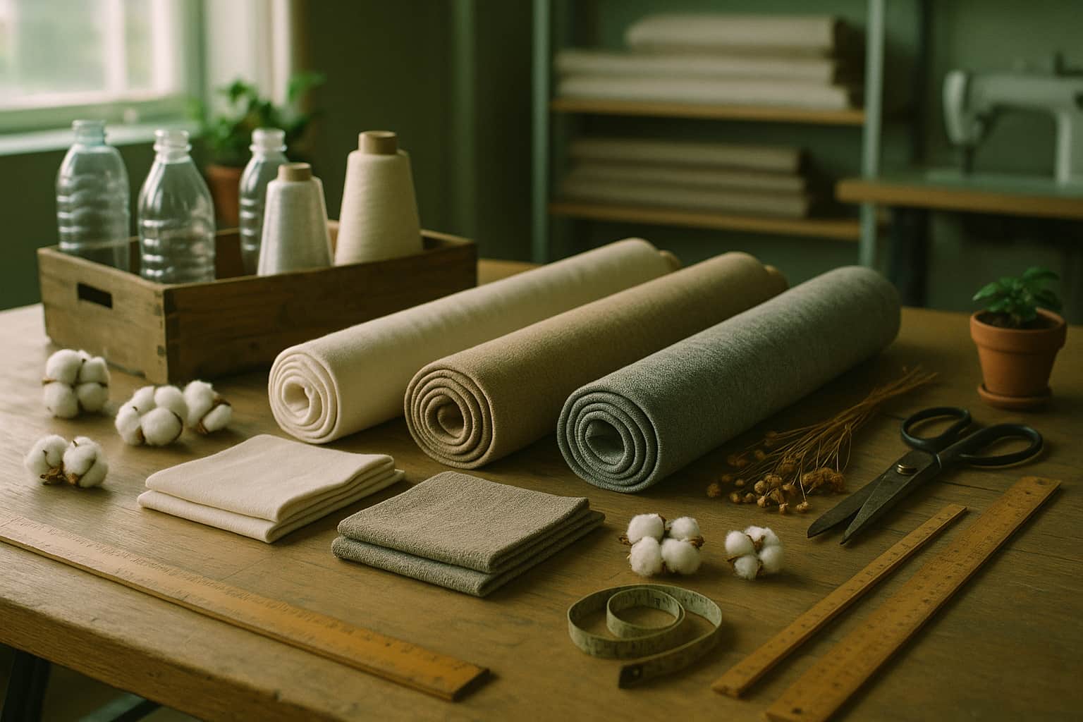 Bæredygtige tekstilmaterialer forklaret: GOTS, økologisk bomuld, genanvendt polyester m.m.