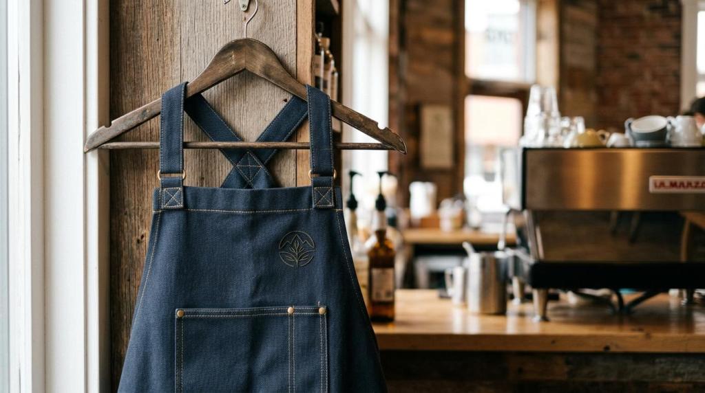 Forklæder med logo til restauranter og caféer – private label producent