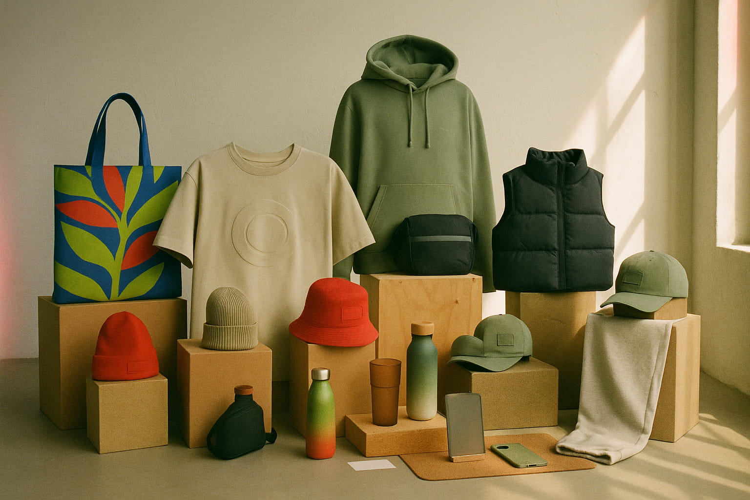 Tendser i branded merchandise 2026: materialer, silhuetter og prints