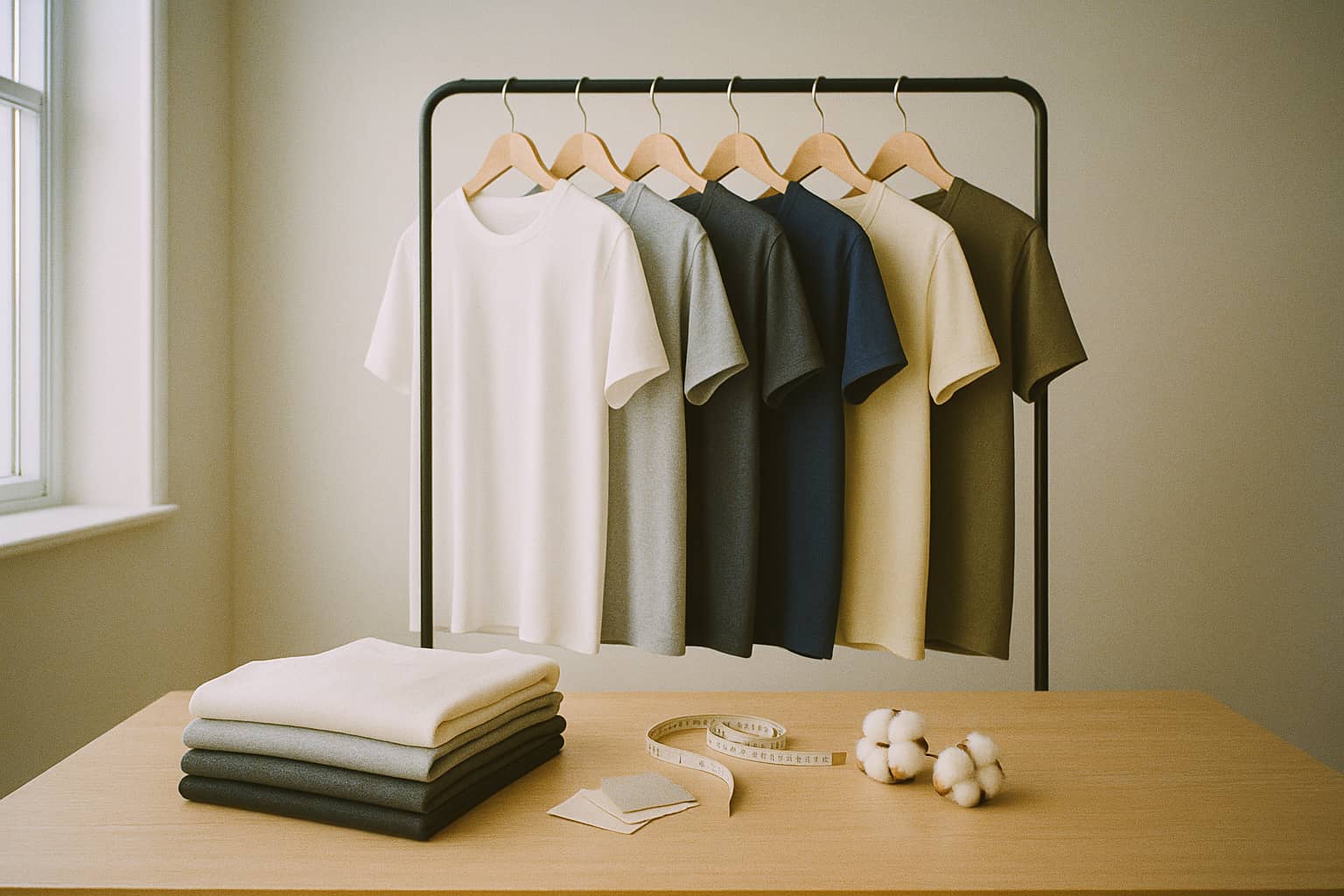 Guide: Sådan vælger du den rigtige T‑shirt kvalitet (gramvægte, pasformer, stoffer)